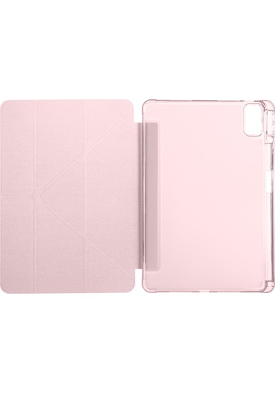 Huawei Matepad 11 İnç Uyumlu Standlı Uyku Modlu Kalemlikli Trifolding Fuchsia Tablet Kılıfı Kılıf