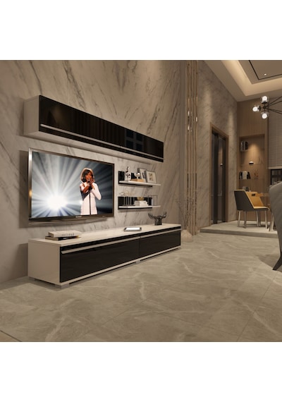 Decoraktiv Eko 5 Mdf Std Tv Ünitesi Tv Sehpası Beyaz - Siyah
