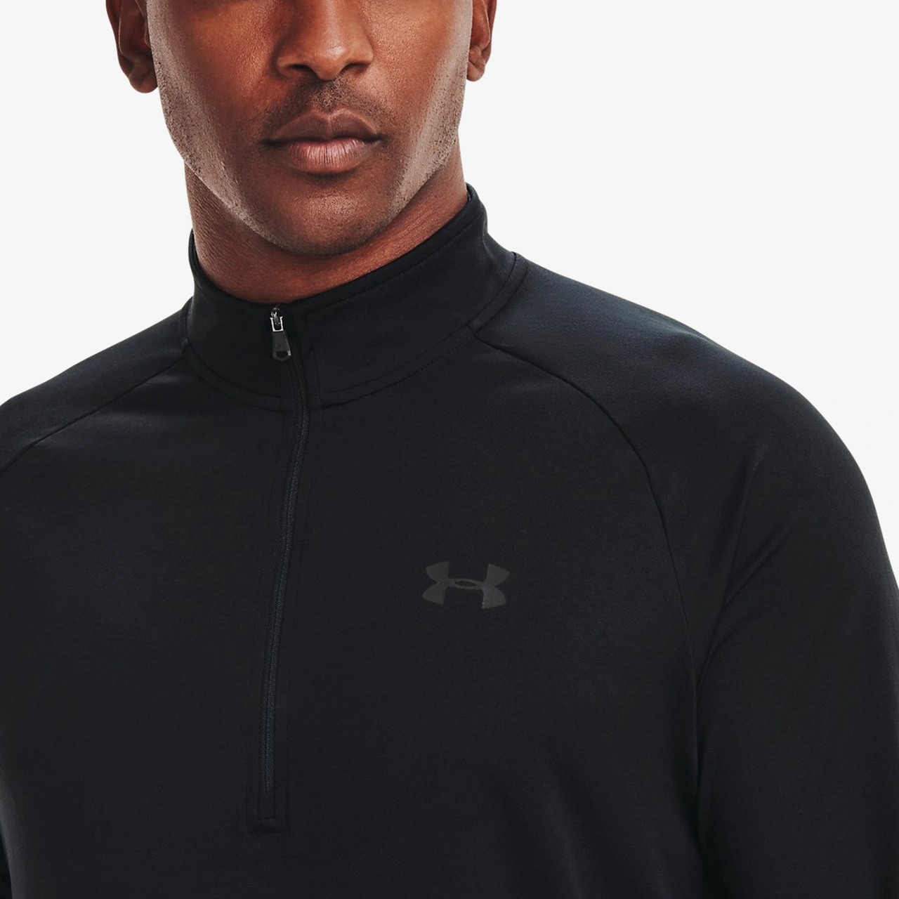 Under Armour Tech 2.0 1/2 Zipped Erkek Siyah Uzun Kollu T-shirt - 1328495 Siyah