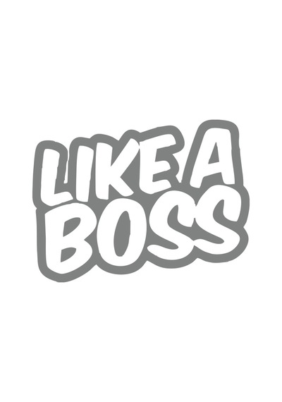 Like A Boss Araba Stickeri 17x17 Cm Gri