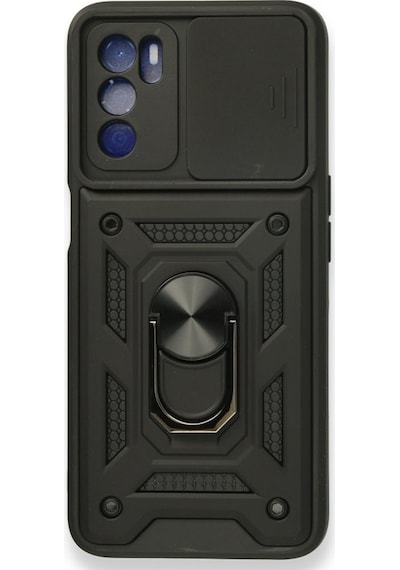 Oppo A16 Kilif Pars Lens Yüzüklü Standli Silikon Kilif 531170923