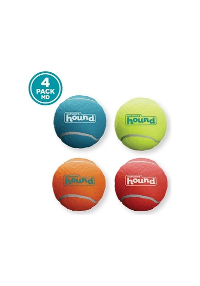 Petstages Squeaker Ballz Squeaky Tenis Topları Medium 4'lü