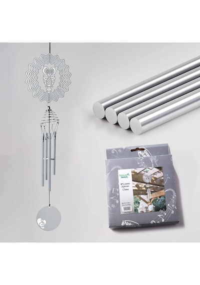 Feng Shui Baykuş Temalı Rüzgar Çanı Dış Mekan Bahçe Balkon Süsü Yeni Ev & Arkadaş Hediyesi 60 Cm.