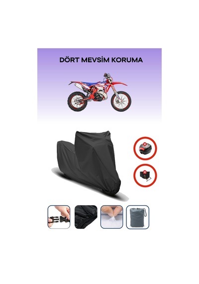 Siyah Beta Rr 250 2t Enduro Racing Uyumlu Motorsiklet Branda, Motor Örtüsü