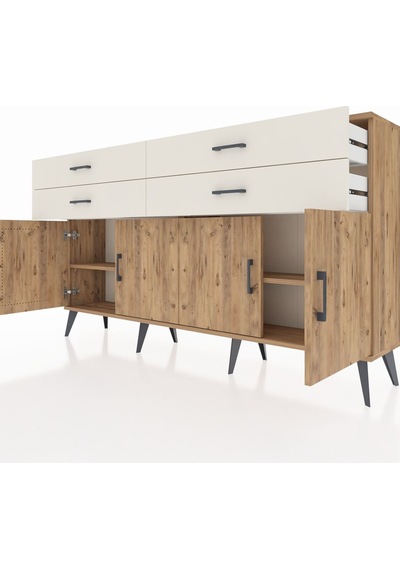 Arges Konsol 2 Raflı 4 Çekmeceli 8 Kapaklı 176x30x99 Çam-çam/ayta Çam-çam/aytaşı Arges Konsol 2 Raflı 4 Çekmeceli 8 Kapaklı 176x30x99 Çam-çam/ayta Çam-çam/aytaşı
