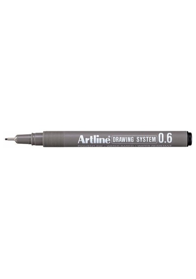 Artline Çizim Kalemi 0.6 MM Siyah Ek236