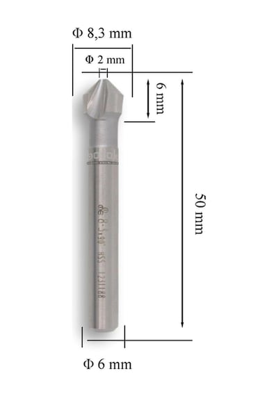 Mte 8,3 Mm 90 Havşa Freze Hss Dın 335/c