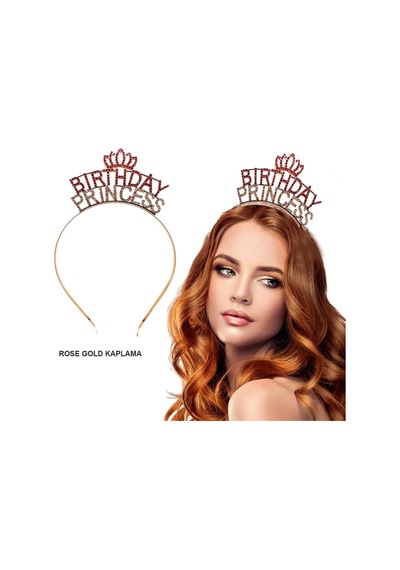 Nessiworld Birthday Princess Kristal Taç Rose Gold Kaplama Diğer