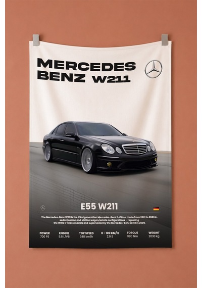 W211 E55amg Dekoratif Duvar Örtüsü Duvar Halısı Reaste
