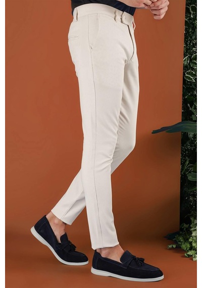 Efor P 1120 Slim Fit Krem Spor Pantolon Krem