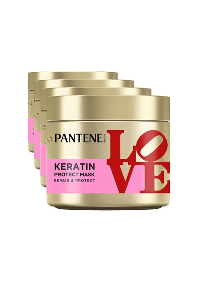 Pantene Love Edition Pro-v Keratin Koruması Saç Bakım Maskesi 300 Mililitre 4 Paketi