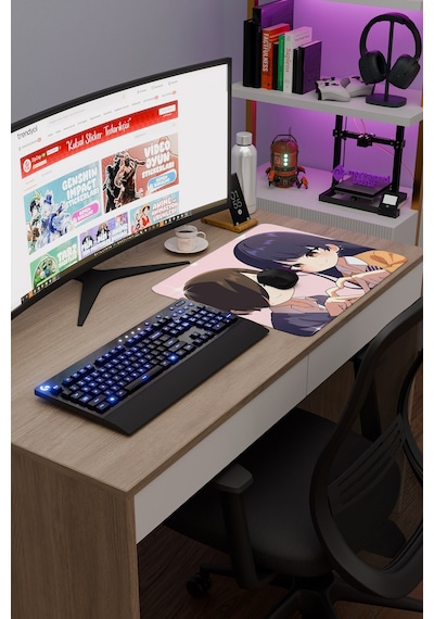Boku No Kokoro No Yabai Yatsu Anime V2 - 48x40 Xl Gaming Kauçuk Kaymaz Taban Mouse Pad Fare Altlığı