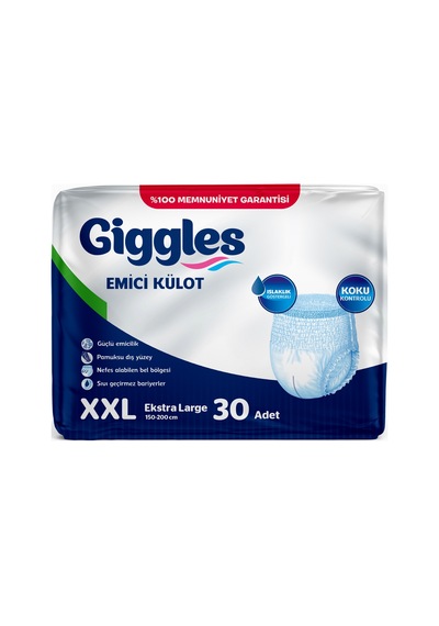 Giggles Yetişkin Bezi Emici Külot Ekstra Büyük Xxl 30 Adet 2XL
