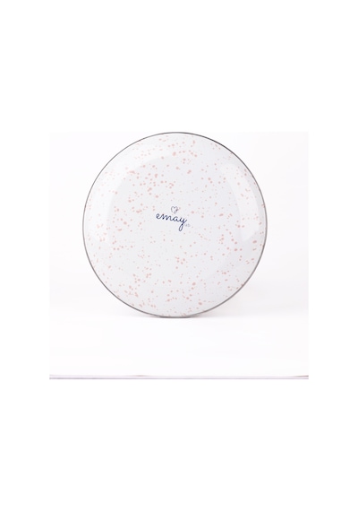 Emaylab Speckles Sunum Tabağı Dekoratif Tabak 26cm Pembe