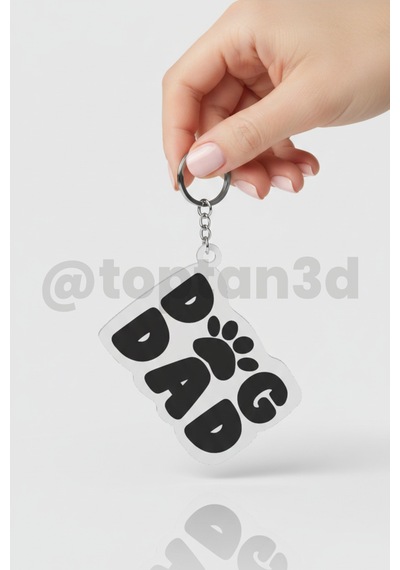 10 Adet Dog Dad Anahtarlık Hediyelik, 3d Köpek Sahiplerine Özel Anahtarlık