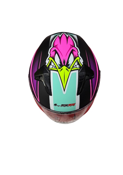 Kask Ls5 Marka Çenesiz Yarım Kask Mat Siyah - Pembe