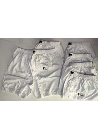 Tutku Erkek Beyaz Boxer 6 Adet 001