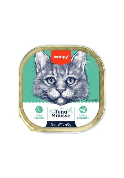 Wanpy Alutray Ton Balıklı Pate Yetişkin Kedi Konservesi 6x40 Gr