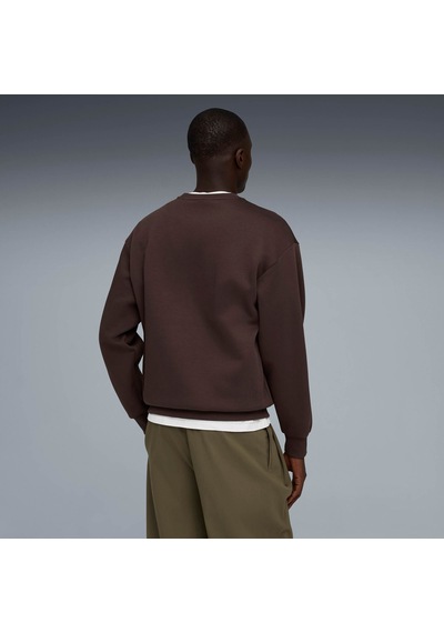 Puma Essentıals Elevated Cat Logo Erkek Geniş Kesim Sweatshırt 634393 31 Kahverengi