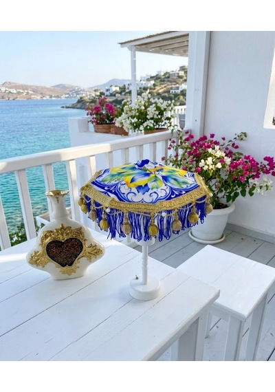 Missidea Majolica Ledli Dekoratif Bali Şemsiyesi Renkli