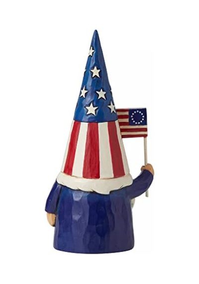 Jim Shore Heartwood Creek Dünyanın Etrafında Cüceler Amerikan Vatansever Heykelcik, 13 Cm, Çok Renkli Diğer