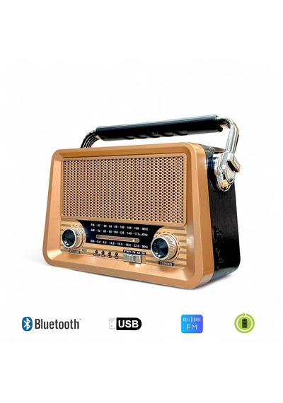 Rt-756a Nostalji Radyo Ahşap Görünüm Şık Tasarım Nostaljik Radyo