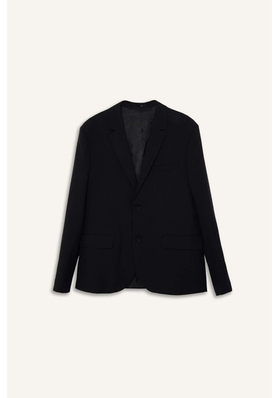 Defacto Slim Fit Dar Kesim Twill Düğmeli Blazer Ceket F7232ax25aubk27 Siyah Defacto Slim Fit Dar Kesim Twill Düğmeli Blazer Ceket F7232ax25aubk27 Siyah