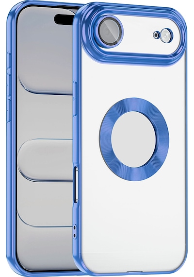 Apple     Uyumlu iPhone 17 Air Kılıf Kamera Korumalı Logo Gösteren Zore Omega Kapak - Turuncu Turuncu