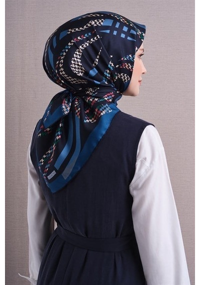 Armine Saf İpek Twill Eşarp 9634d 84 siyah