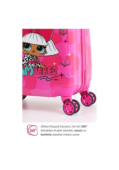 Gedox Kids Lol Surprise Glam Vibes Lisanslı Pembe Kız Çocuk Valizi Hafif Ve Dayanıklı Pembe