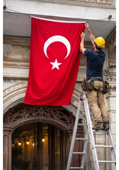 80x120 Cm Alpaka Kumaş Türk Bayrağı Dayanıklı, Solmaz Renkli, Büyük Boy Bayrak Tek Ebat