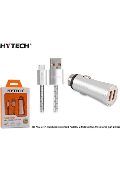 Hytech Hy-X62 3.4A Hızlı Şarj Micro Usb Kablolu 2