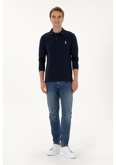 U.S. Polo Assn. Erkek Regular Fit Polo Yaka Lacivert Basic Sweatshirt 50307757-VR033 U.S. Polo Assn. Erkek Regular Fit Polo Yaka Lacivert Basic Sweatshirt 50307757-VR033