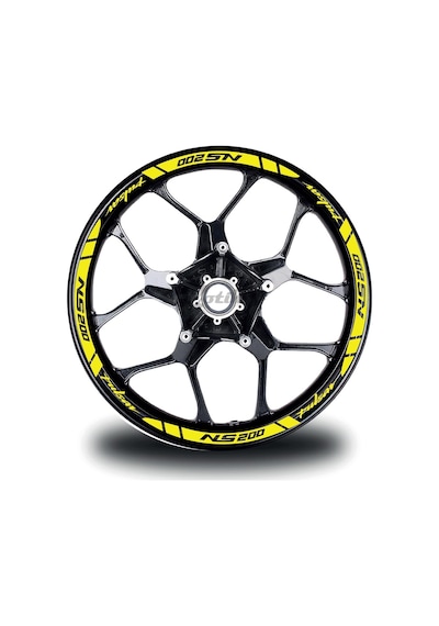 Bajaj Pulsar Ns200 İç Dış Yazılı Motosiklet Jant Sticker Etiket Modeli