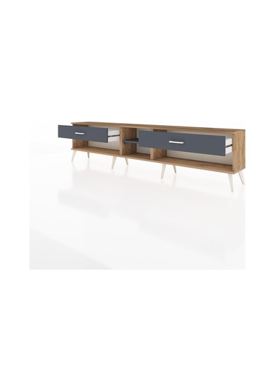 Arges Tv Ünitesi Tek Raflı 2 Çekmeceli 220x30x51 Çam-antrasit Antrasıt/antrasıt - Atlas Çam Arges Tv Ünitesi Tek Raflı 2 Çekmeceli 220x30x51 Çam-antrasit Antrasıt/antrasıt - Atlas Çam