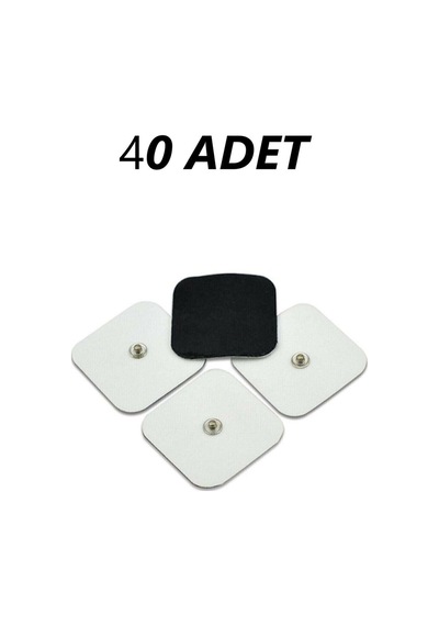 Beyaz Çıtçıtlı 10 Paket Pakette 40 Adet Tens Masaj Yastığı Karışık