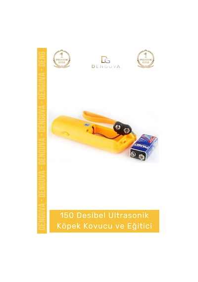 Köpekkovucu Pilli 9 Volt 150 Desibel Caydırıcı Kovucu Portatif El Fenerli Ultrasonik Köpek Uzaklaşt