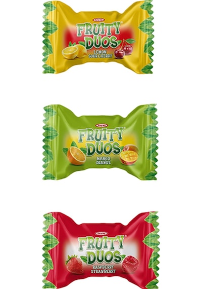 Fruity Duos Meyve Dolgulu Sert Şeker 1 KG