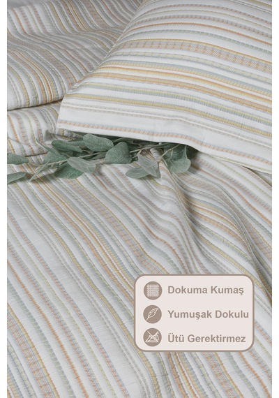 Elart Harmony Yatak Örtüsü Takımı Çift Kişilik 240x250 Cm Tarçın Tarçın