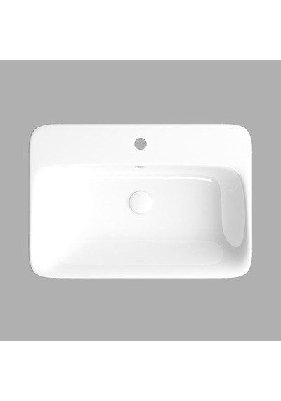 Lucco Mita 65 CM Tezgah Üstü Dikdörtgen Lavabo Beyaz