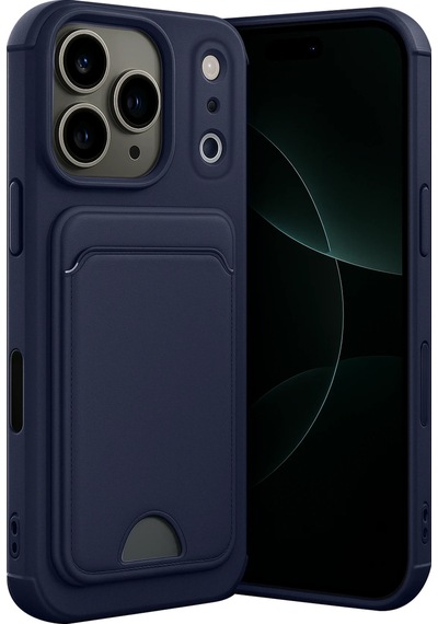 Hnrlıshp Newface Apple Apple iPhone Uyumlu  17 Pro Kelvin Kartvizitli Silikon - Lacivert