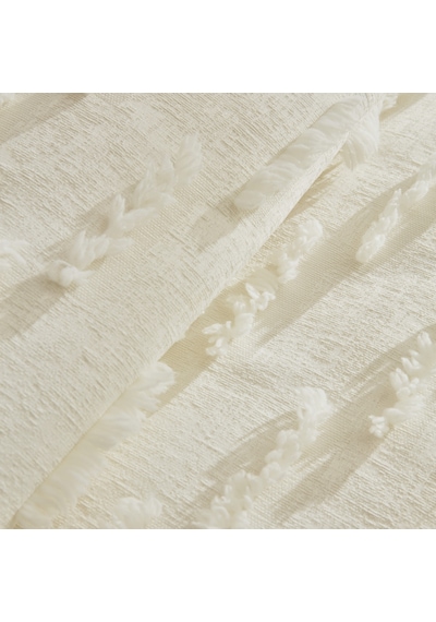 Kaşmir Home Ella Çift Kişilik Yatak Örtüsü Offwhite Beyaz