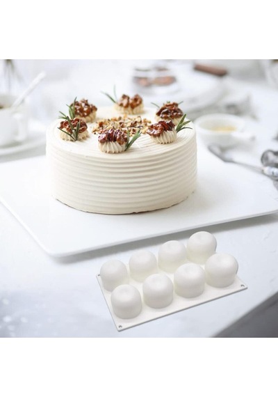 Silikon Yuvarlak Kek Jöle Mum Sabun Kalıbı Goldcakes