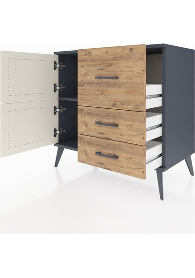 Hyperion Şifonyer Tek Raflı 3 Çekmeceli 2 Kapaklı 88x44x80 Antrasit-aytaşı/çam Aytaşı/çam Hyperion Şifonyer Tek Raflı 3 Çekmeceli 2 Kapaklı 88x44x80 Antrasit-aytaşı/çam Aytaşı/çam