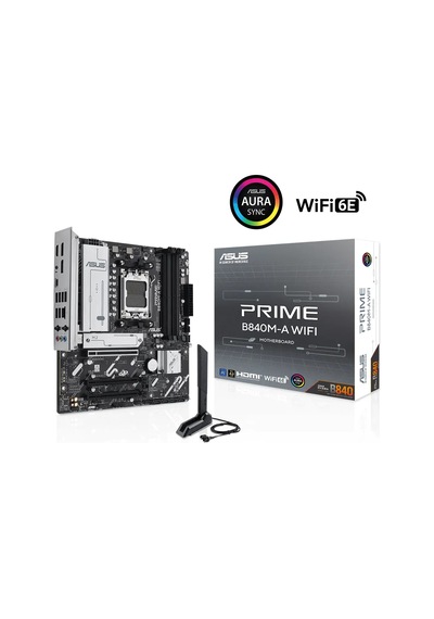 Asus Prıme B840m-a Wıfı, 4xddr5, 3x M.2, Hdmı, 2x Dp, Type-c, Wı-fı 6e, Bluetooth 5.3, Am5 Soket Gamıng Anakart