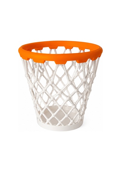 Basket Potası Tasarım Kalemlik 10 Cm Dekoratif Masaüstü Organizer Sert Plastik Kalem Tutucu Siyah - Beyaz