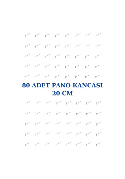 Manken İstanbul Tel Pano Standı + Kanca Krom 80 Adet﻿﻿