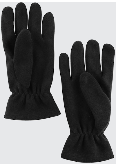 Zirve Şapka Polar Eldiven Unisex Siyah Siyah Tek Ebat Siyah