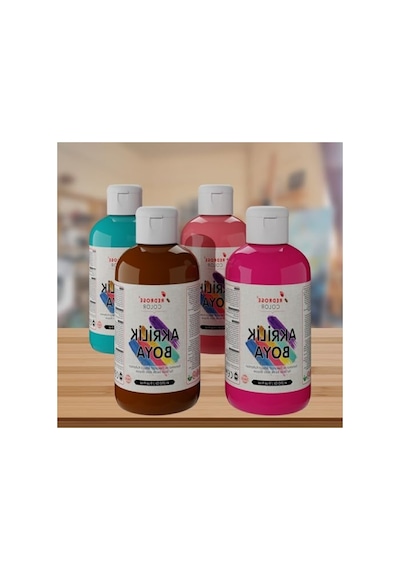 4'lü Tamamlayıcı Renkler Akrilik Boya Seti 250gr X 4 0,15 L