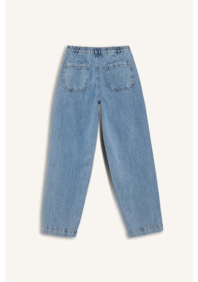 DeFacto Carrot Fit Beli Lastikli Bilek Boy Jean Yıkamalı Pantolon E1686AX25SMNM85